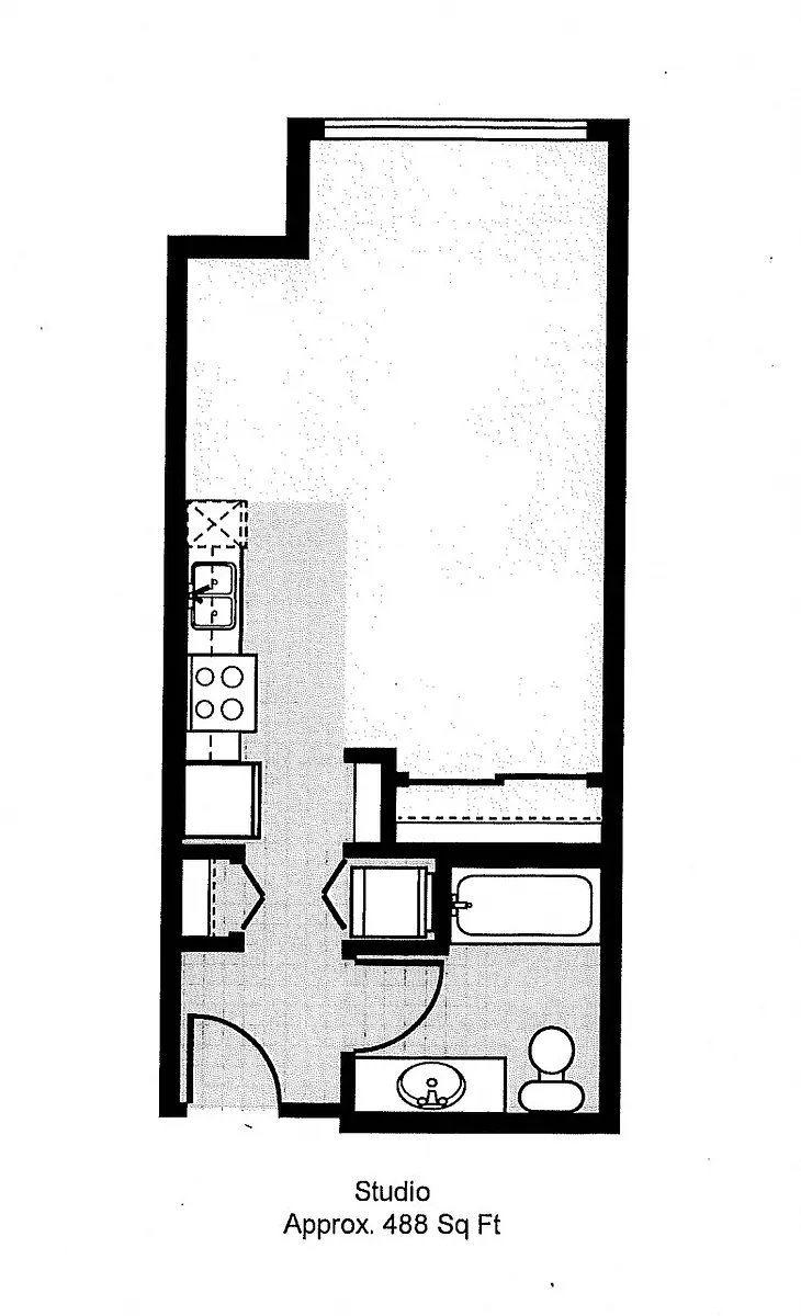 Floor plan 525 Studio