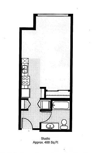 Floor plan 525 Studio