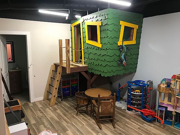 Playroom in basement