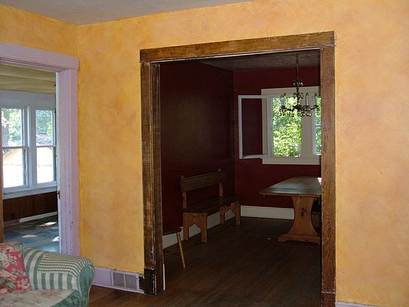 Oak Trim around Entry to Formal Dining Room