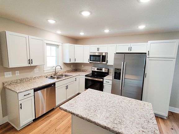Full view of the kitchen, all basic appliances