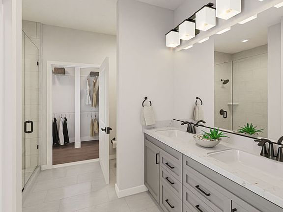 Luxurious Owner s Bath with a Walk-in Closet