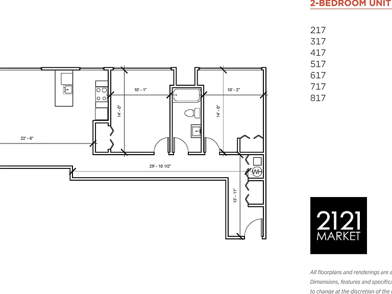2 bedroom/1 bath