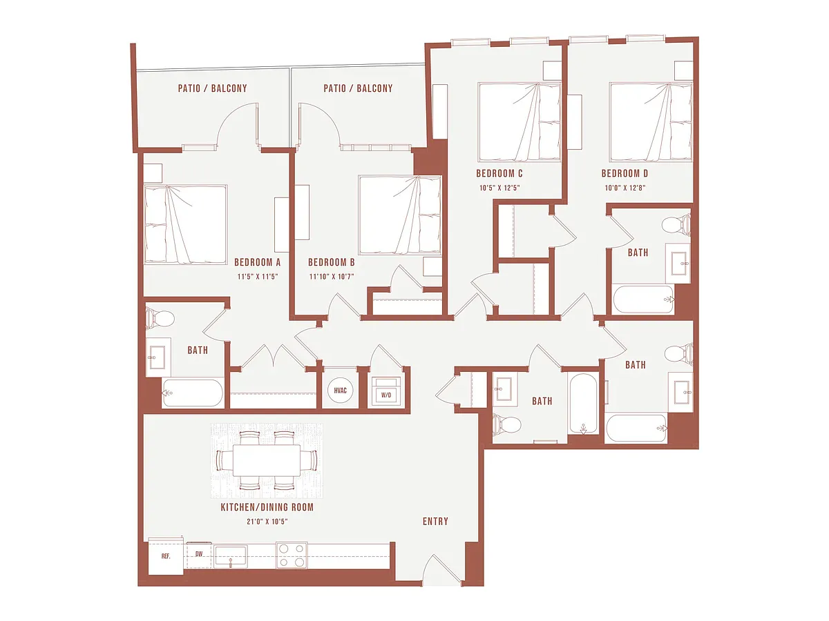 Floor plan Colette Co-Living J1