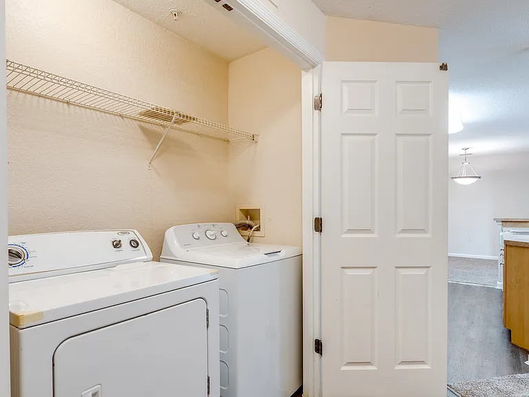 In-unit washer and dryer for everyday convenience.