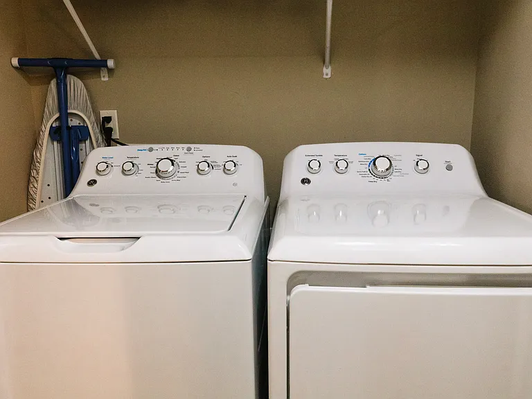 Washer and gas dryer downstairs
