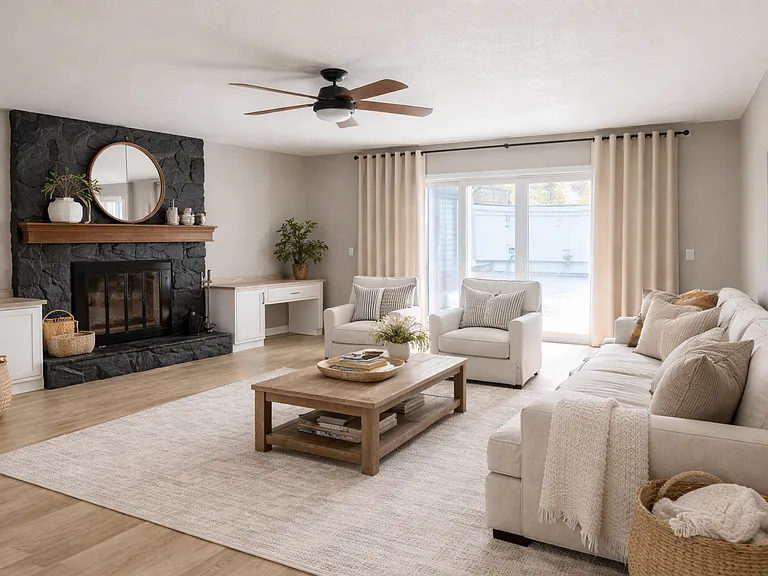 digital mock of the living room