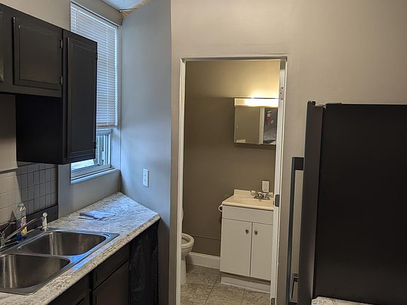 1st Floor Kitchen looking into bath