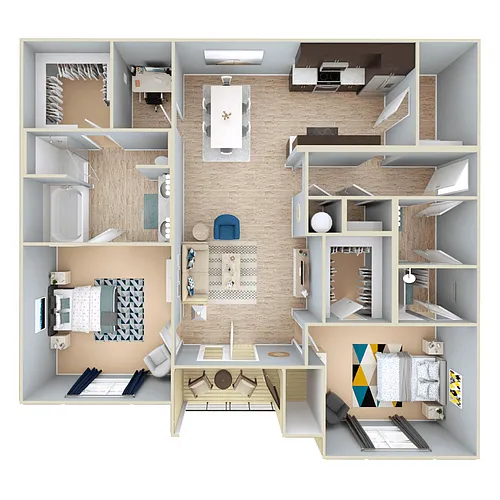 Floor plan 2 Bedroom Deluxe