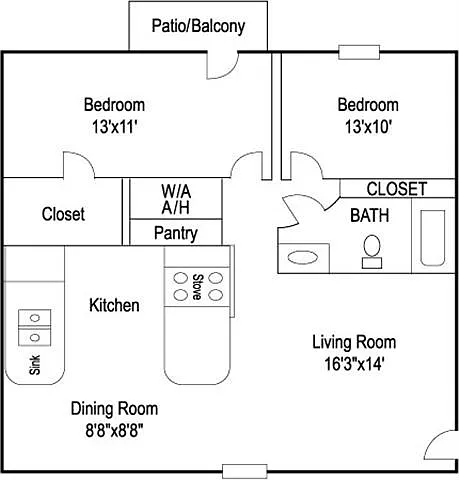 Floor plan 2 Bedroom / Phase 5