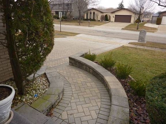 Brick paver walkway