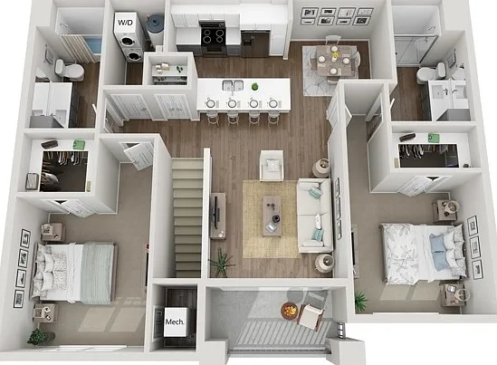 Floor Plan 2K | Seasons at Franklin | Apartments in Franklin, WI Floor Plan 2K | Seasons at Franklin | Apartments in Franklin, WI