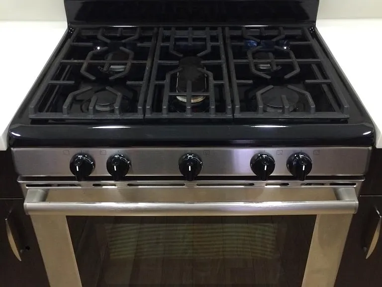BOSCH five burner stainless steel gas range and oven
