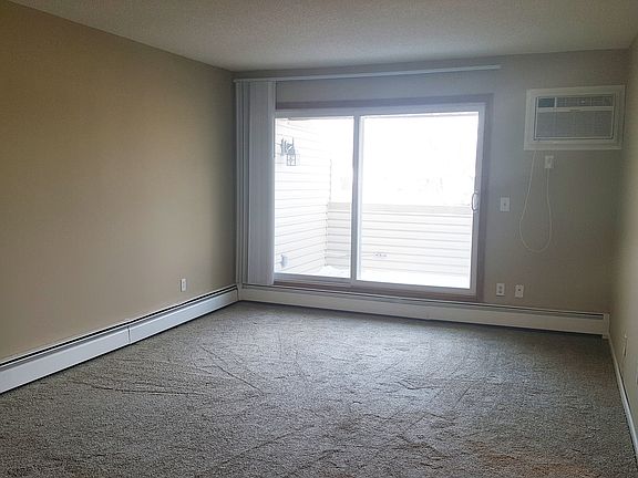 Large living with new carpet through out the condo.