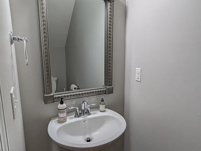 Vanity in half bath downstairs