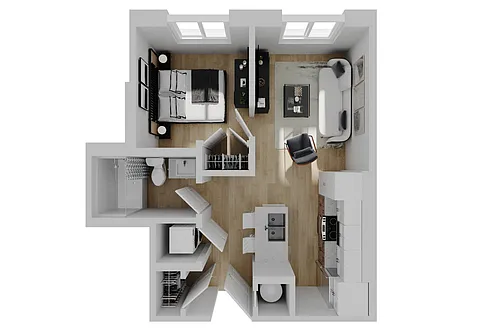 Floor plan Museum - 1 Beds