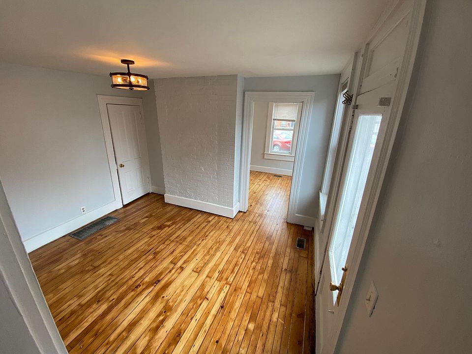 Dining room with refinished original hardwood floors