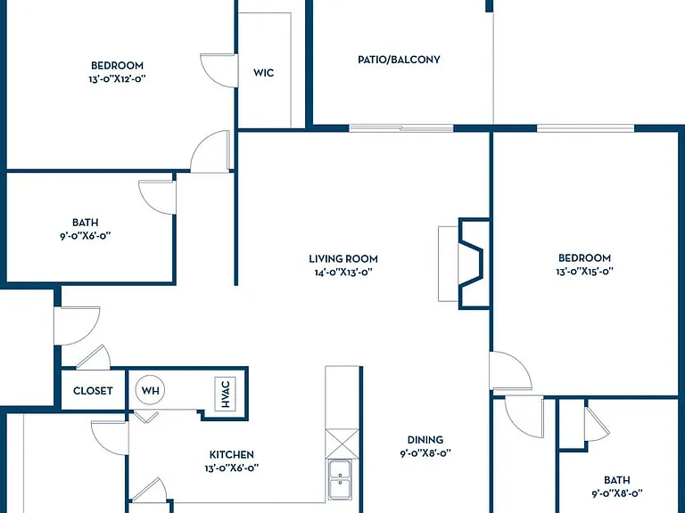 2 Bedroom | 2 Bath | 1151 SF 2 Bedroom | 2 Bath | 1151 SF
