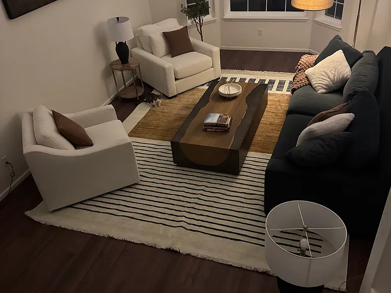 Living room, also has baby grand piano not pictured