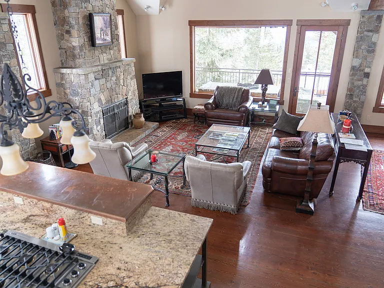 Kitchen and main level family room