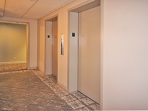 Each floor has bright lobbys