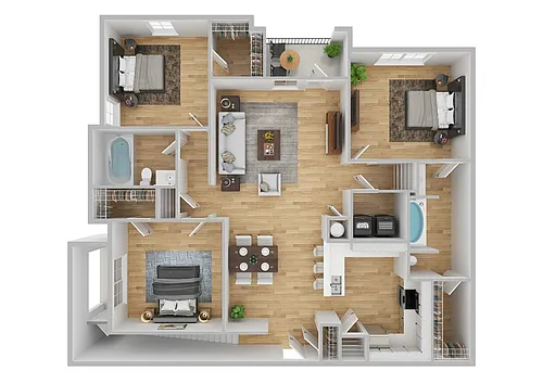 Floor plan Carnell 1 | Renovated
