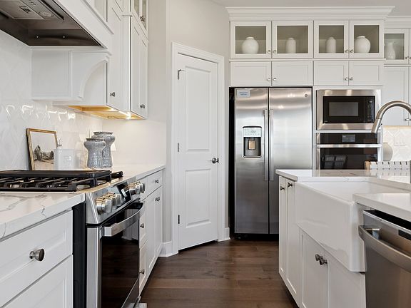 Corner pantry in kitchen