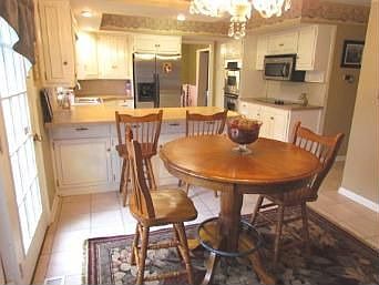Breakfast area with French doors to Patio