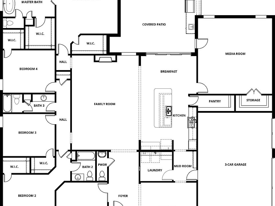The Stratton offers a spacious, open family room, media room, chef-ready kitchen and so much more.