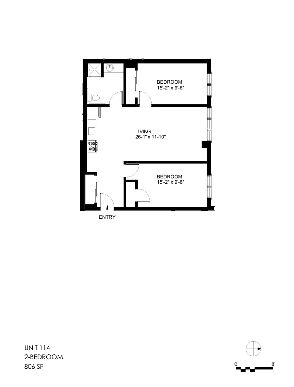 2 bed, 1.0 bath, $2,460 — Photo 2