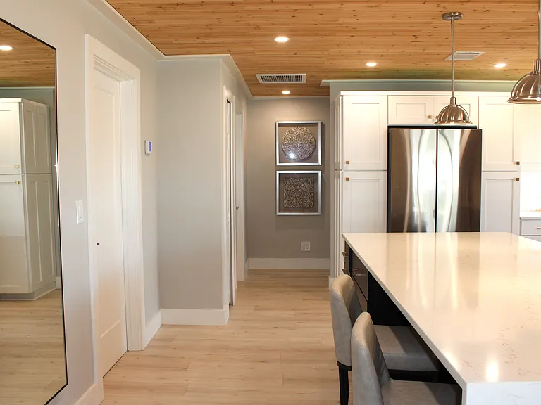 Kitchen to bed 2 & 3 doors