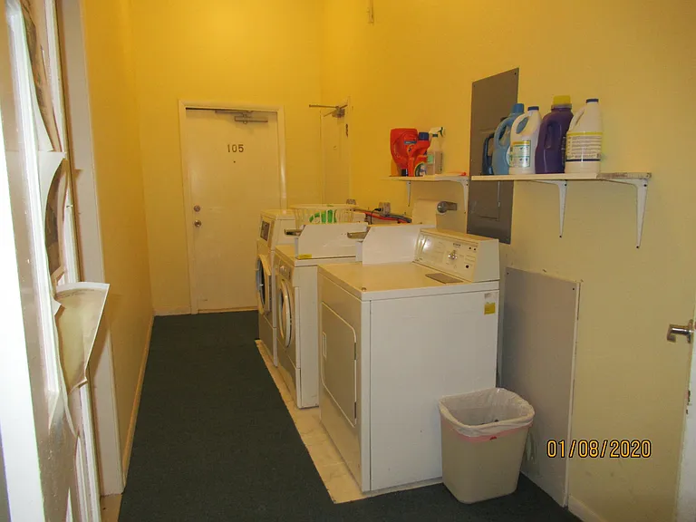 Tenants' coin laundry.