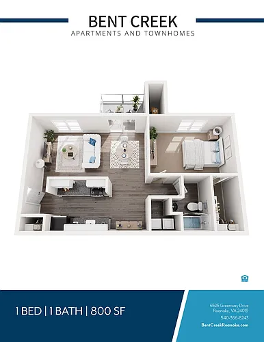 Floor plan 1 B 1B 800sq