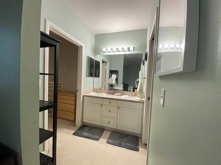 Private sinks and closet