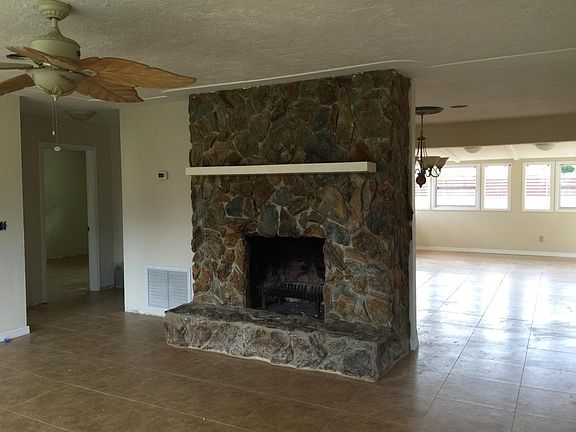 Living room fireplace