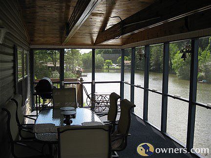 Screened porch toward club