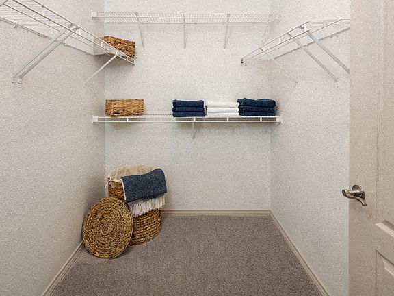 Spacious walk-in closets