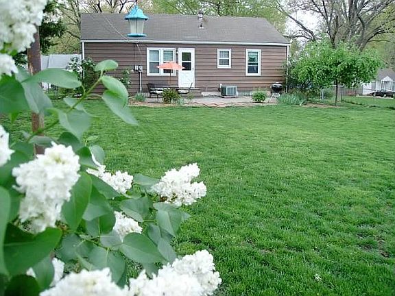 Great Big Backyard with raised garden beds
