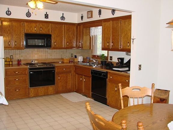 Large kitchen with dining room adjacent.