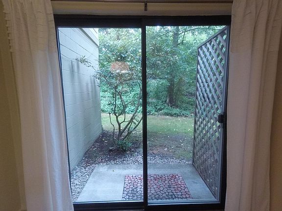 Sliding door to private yard.
