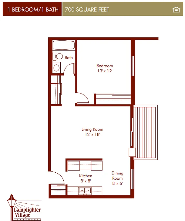 Floor plan 1BR
