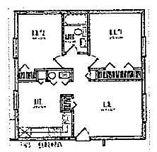 Floor plan 2 Bedroom 60%