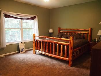 Master bedroom is spacious!