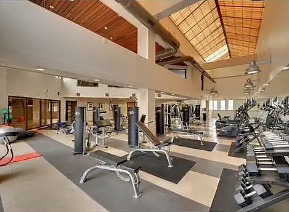Full gym with separate Yoga studio, sauna and steam room. Separate men and women locker room as well