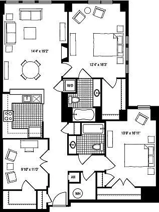 Floor plan 2AX+D