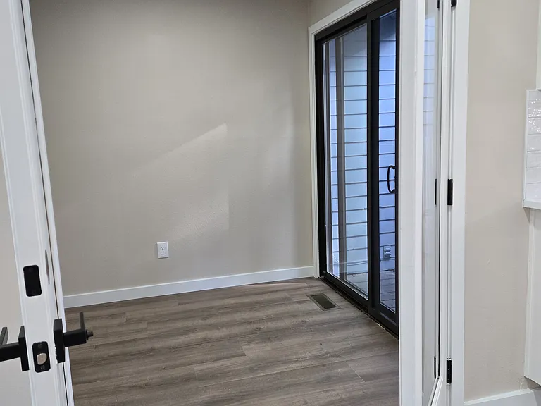 Cute Office with French doors and Patio door