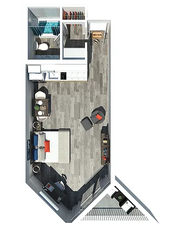 Floor plan Studio East