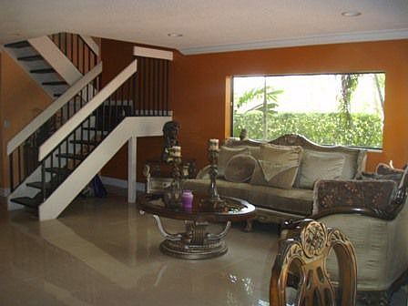 Living Room with New Marble Floors
