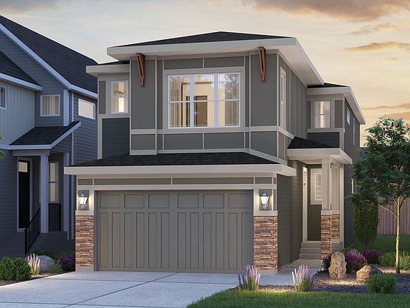 Exterior rendering of the Purcell 2 Prairie by Brookfield Residential in Calgary.