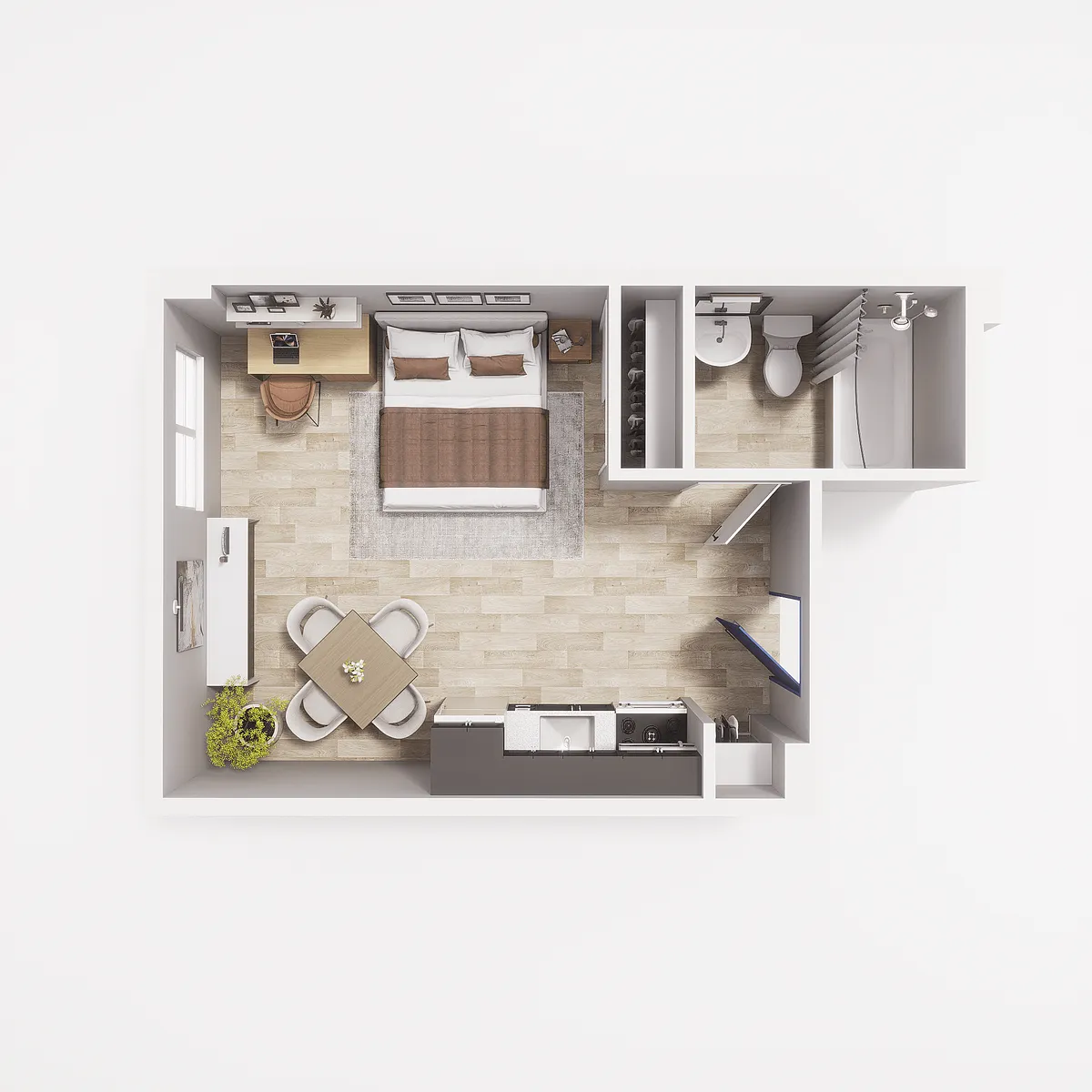 Floor plan Studio - S3 - Maude